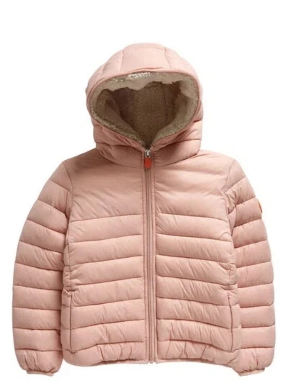 Save The Duck Kids' Leci Quilted Hooded Jacket Size 2T, BLUSH PINK -$198